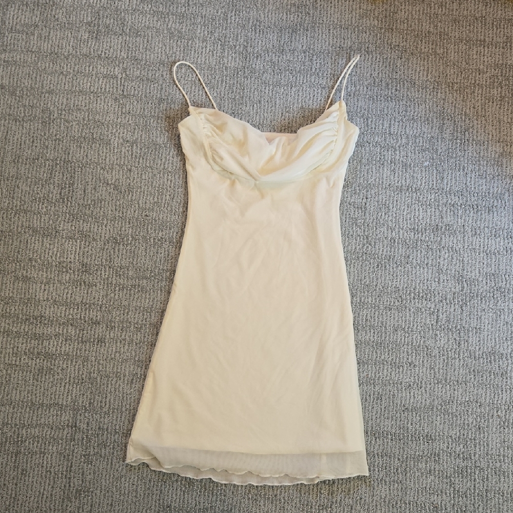 Princess Polly Cream Mini Dress